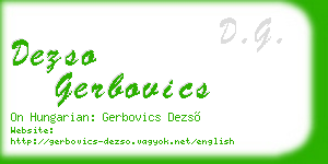 dezso gerbovics business card