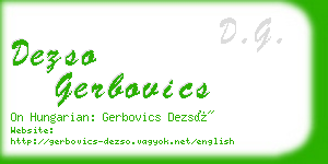 dezso gerbovics business card